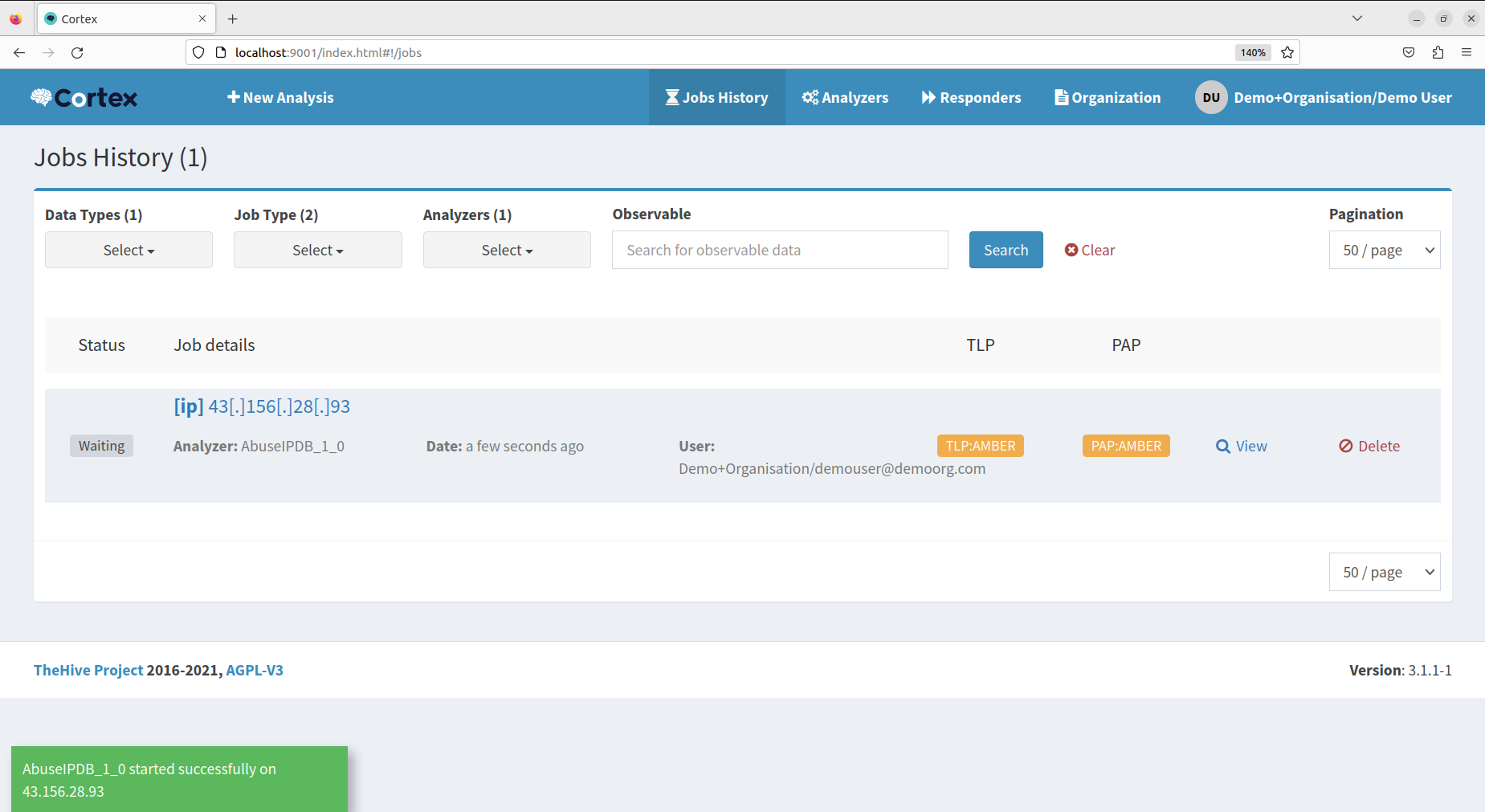 Cortex screenshot