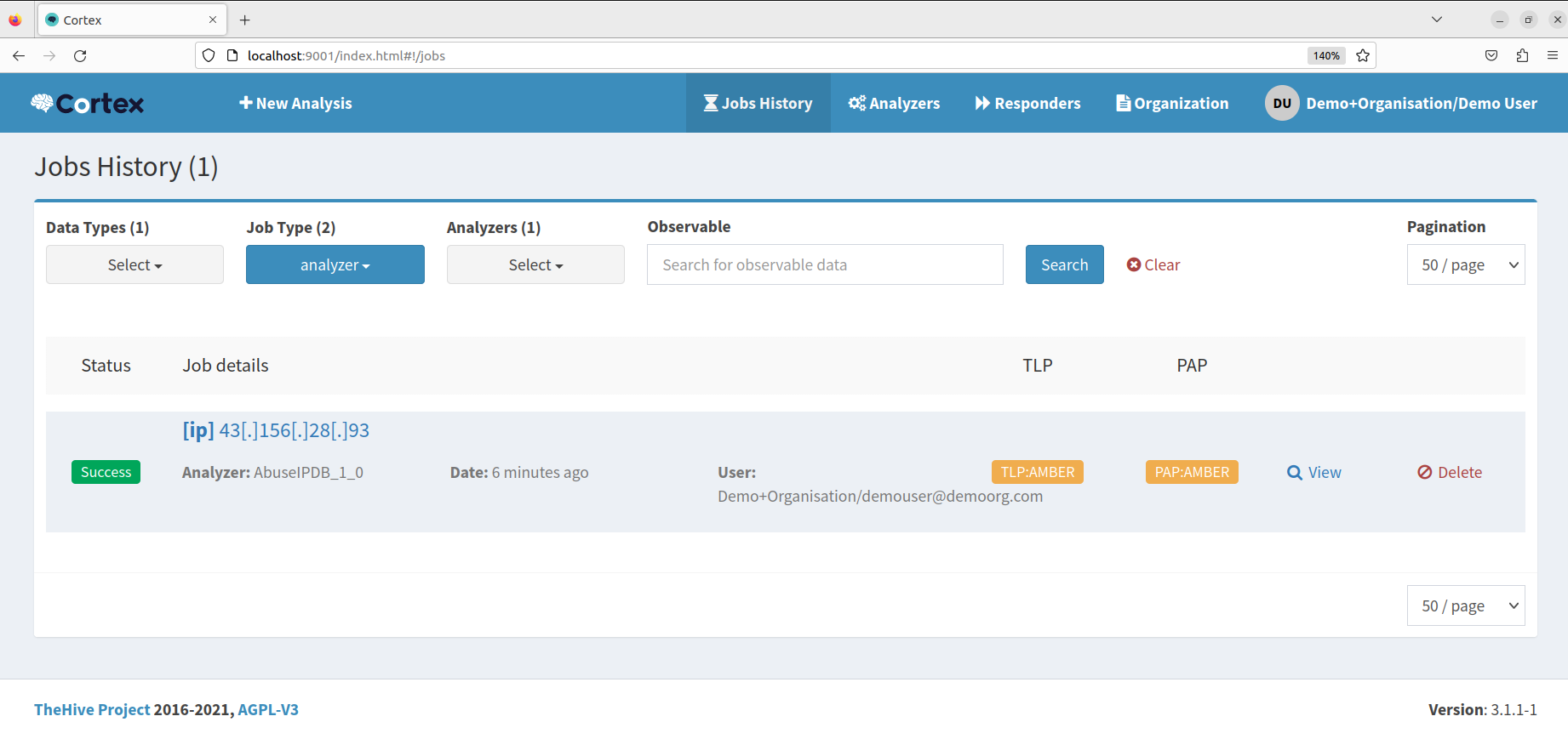 Cortex screenshot