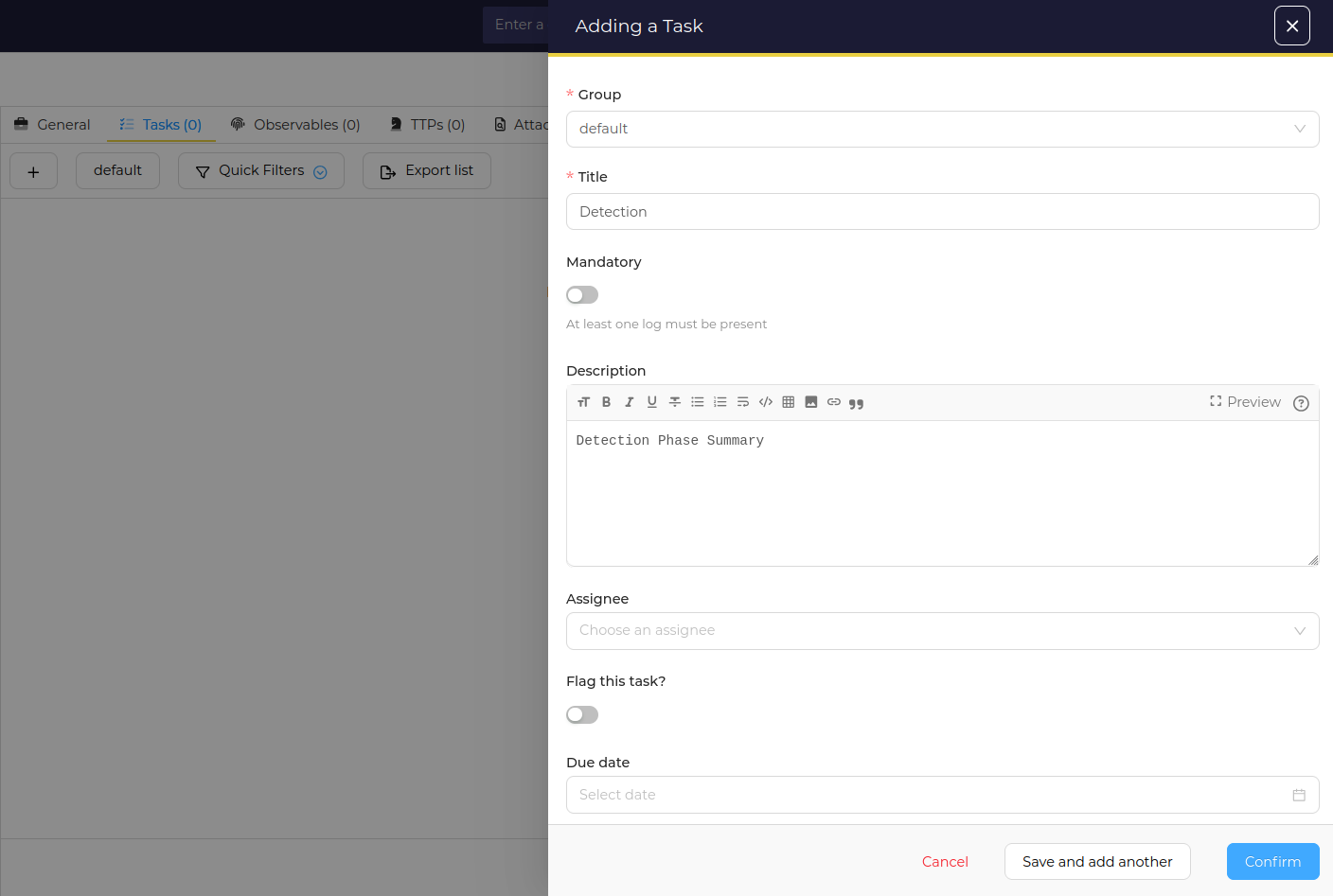 TheHive screenshot