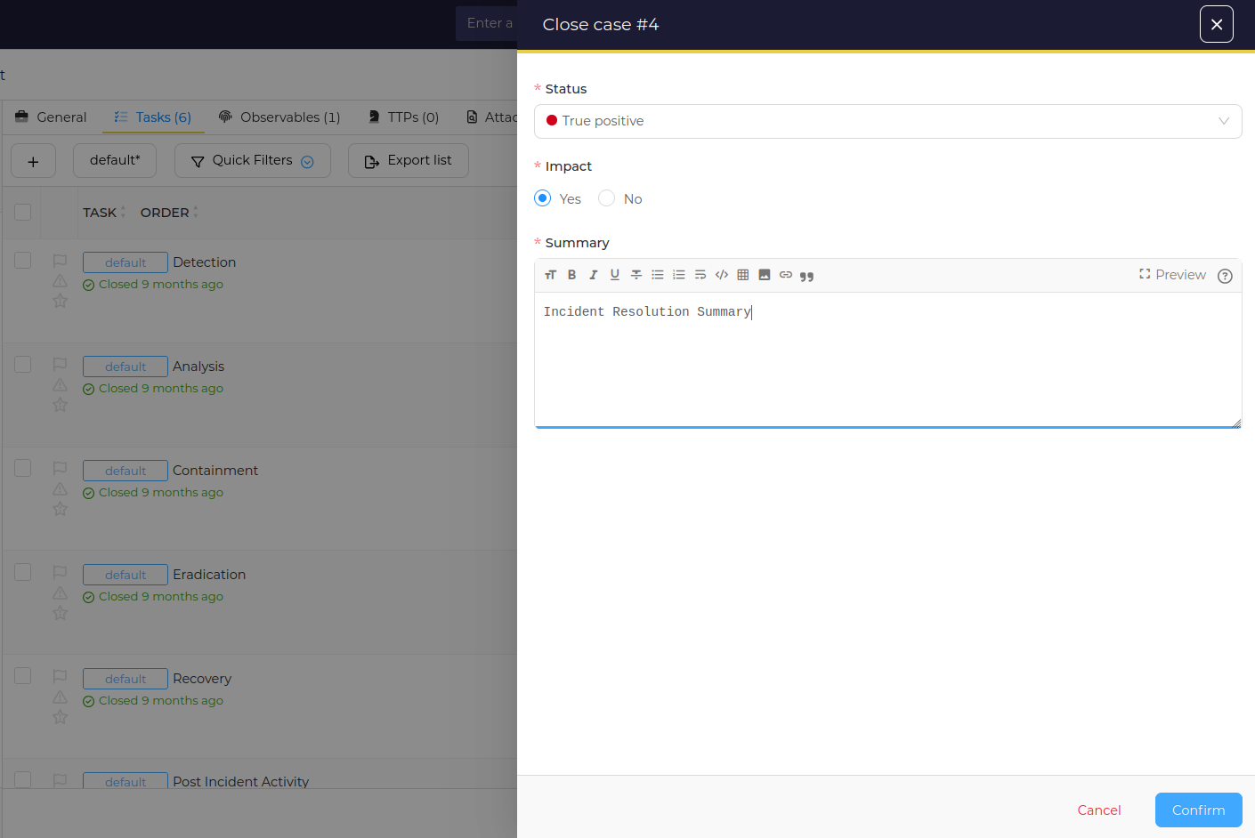 TheHive screenshot